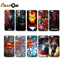 Fantástico superhero rígido case capa do telefone para capinhas iphone 7 7 além de 6 6 s 5 Caso Batman Deadpool Marvel Comic 5SE Coque Fundas