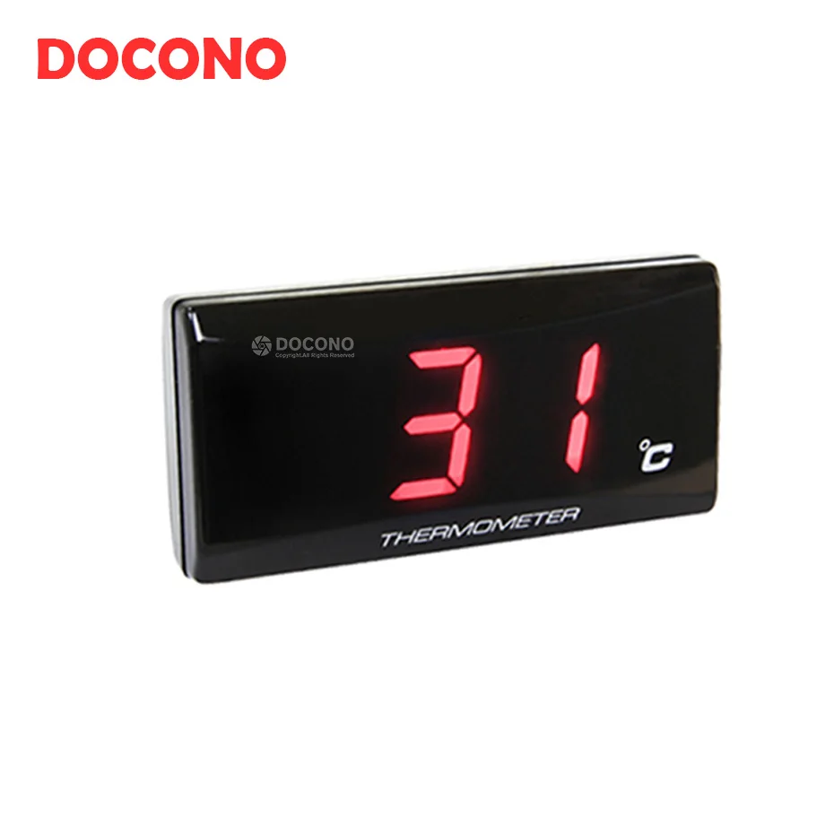 

Waterproof 12 V Motorcycle Digital Thermometer Moto LED Engine Water Temperature Instrument pyrometer Alarm Gauge Meter