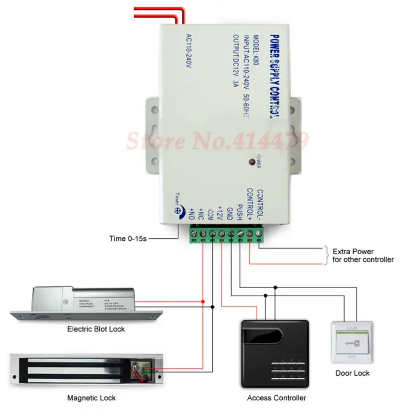 DC 12 V 3A дверной контроль доступа системный переключатель питания AC 110~ 240 V Время задержки Макс 15 сек высокое качество