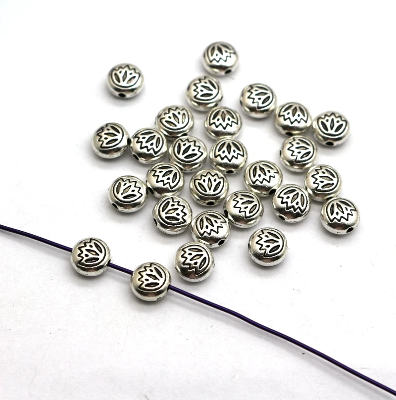 

20pcs / lot 8mm Metal Alloy Antique Silver Spacer Beads Jewelry Findings DIY Jewelry Bracelet Necklace Making