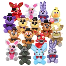 25cm Five Nights At Freddy’s FNAF Golden Freddy foxy Bonnie Chica Sister Location stuffed doll cupcake Freddy Fazbear plush toys