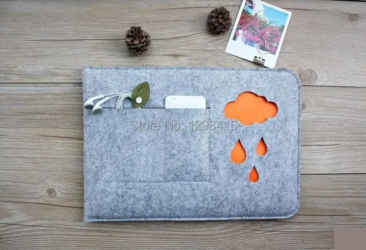 

For Macbook Contrast color Wool Felt Laptop Sleeve bag Case For MacBook Air Pro Retina 11" 13" 15" Fathion&high quality