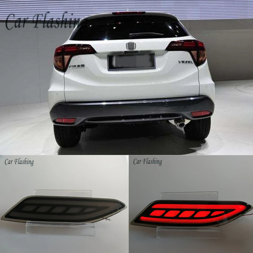 

Car Flashing 1set For Honda HRV HR-V 2014-2018 LED DRL Reflector LED Rear Fog Lamp Bumper Lights Brake Light Turning Signal