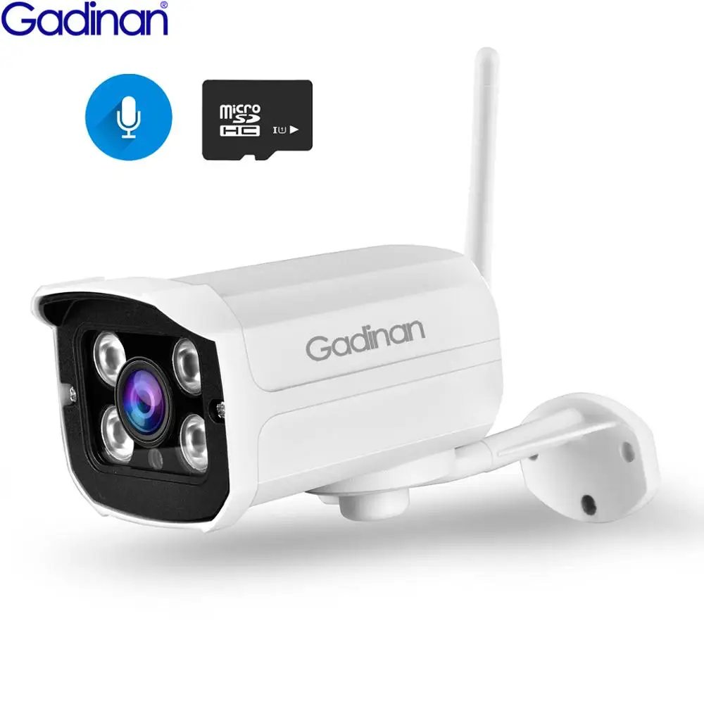 Gadinan 2MP Wifi камера ONVIF IP камера HD 1080P 720P ночное видение аудио запись sd-карта наружная камера Yoosee приложение электронная почта сигнализация