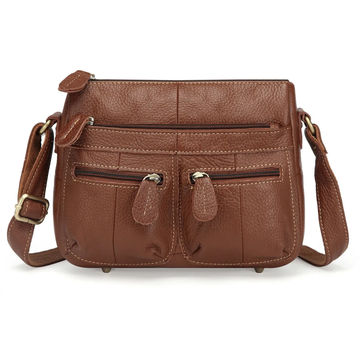 

100% Top Cowhide Genuine Leather Women Messenger Bags Female Small Shoulder Bag Vintage crossbody for bolsa feminina 2019 MM2317