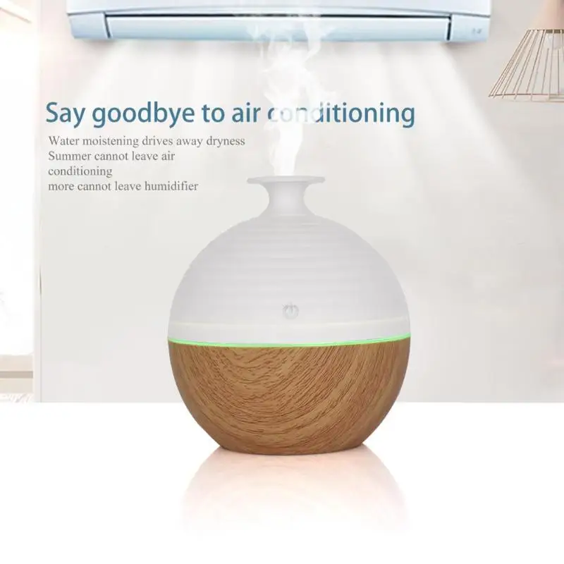 

130ml Wood Grain Air Humidifier Mini Ultrasonic Humidifier Touch Essential Oil Aroma Diffuser Mist Maker Air Purifier for Home
