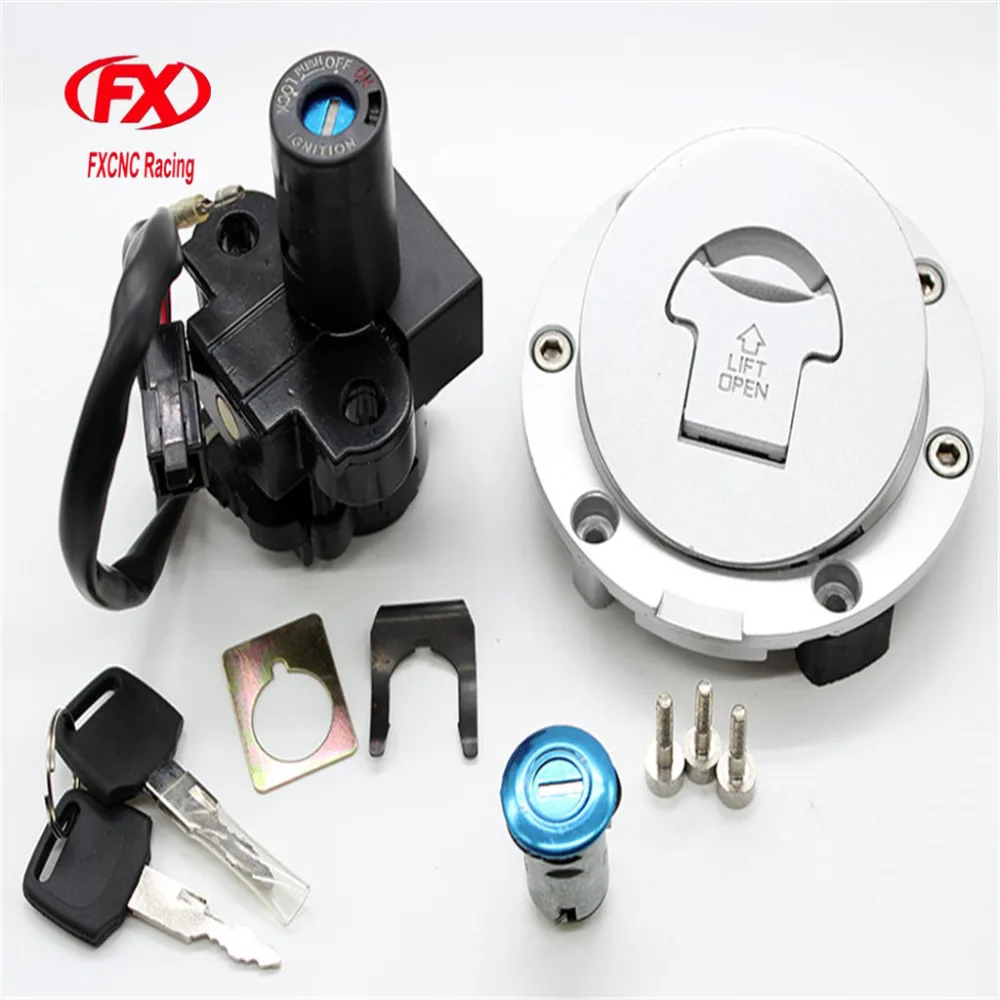 FX CNC Motorcycle Ignition Switch Fuel Gas Cap lock+Ignition Switch