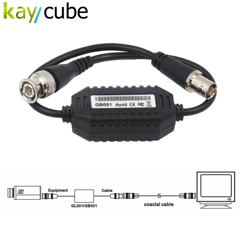 

5pcs/lot Ground Loop Isolator Video Balun /Coaxial for Video CCTV BNC Coaxial Video Anti-jamming Equipment Cable Isolator