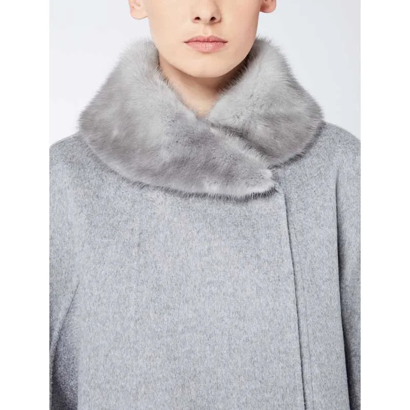 Laine gris Lâche Manteau Beige Femmes Veste Montant Col D'hiver vent Solide Horloge Mode Tranchée Coupe wqHgRY6
