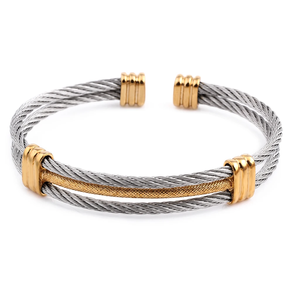 new arrival spring wire line colorful titanium steel bracelet stretch