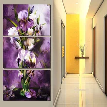 Картина на холсте настенные художественные картины украшение для гостиной принты красивые фиолетовые цветы большие HD модульные картины без рамки