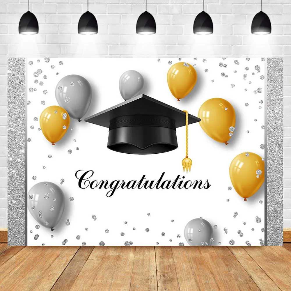 

NeoBack Congratulations Balloons Backdrop Photography Graduation 2019 Party Decoration Photo Background