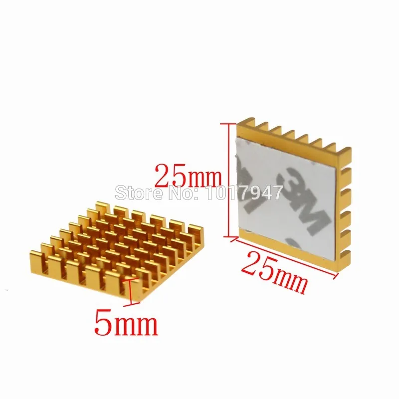 

30 шт./партия, алюминиевые радиаторы 25x25x5 мм