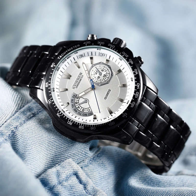  2018 CURREN Top Brand Fashion Quartz Watch Men Military Sport Full Steel Wristwatches relogio mascu