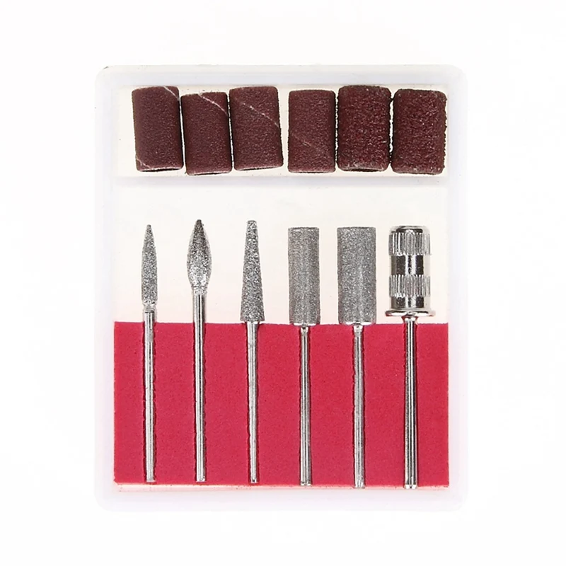 

Diamond Rotate Nail Drill Bits Electric Nail File Cuticle Cutter Tips Clean Burr Sander Manicure Nail Sanding