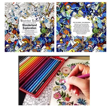 

2018 High Quality English Young Adult Graffiti Gifts Books Wonderland Exploration Coloring Book