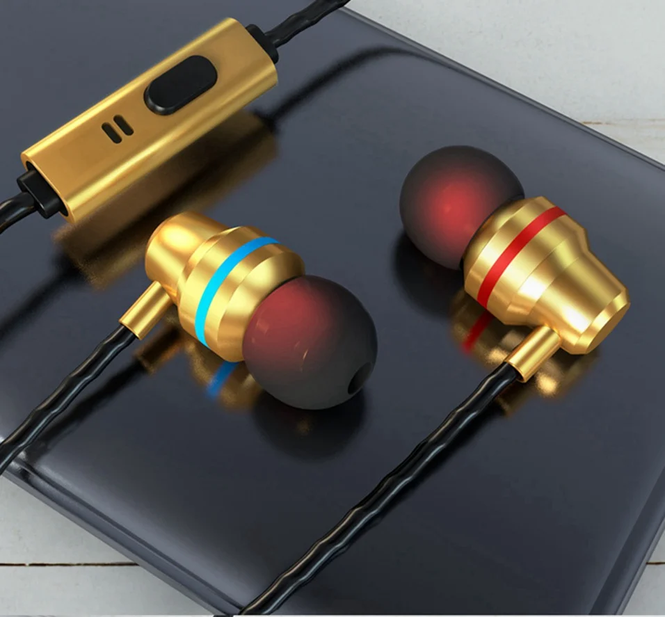 In-Ear Metal Earphone with Microphone HiFi Music Bass Earbuds Headphones Headset for Phone Computer PC MP3 3.5mm Wired Earphone  (12)