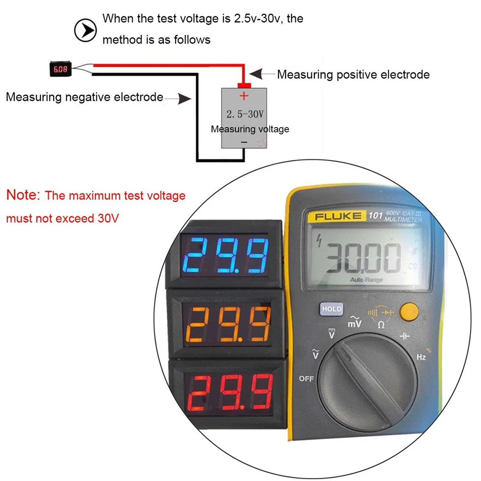0,56 дюймов Мини цифровой вольтметр Амперметр постоянного тока 100 в 10 А вольтметр измеритель тока тестер синий+ красный двойной светодиодный дисплей зеленый красный желтый