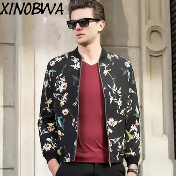 

England Style Mens Spring Autumn High Fashion Stand Collar Bomber Short Camouflage Jackets Coats Man Casual Oversize 4XL Outwear