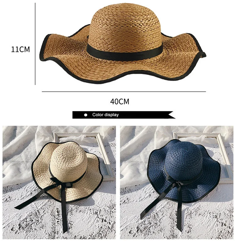2018 Summer New Arrived Women Seaside Vacation Sunscreen Sun Hat  Beach Casual Straw Hat (1)
