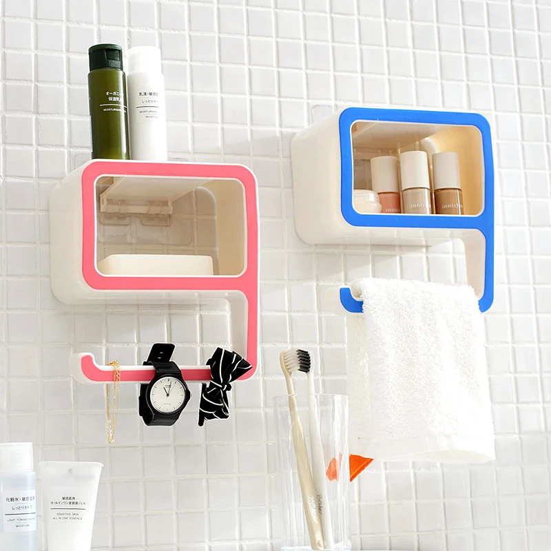 

New Arrival Sucker Corner Shelf Bathroom Kitchen ABS+PVC Storage Orgnazation Rack 4 Colors Bathroom Shelf Free Shipping 64065