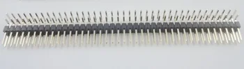 

20pcs 2x40 P 2.54mm Pitch Pin Header dual row Male right angle square pins through hole rows space 2.54