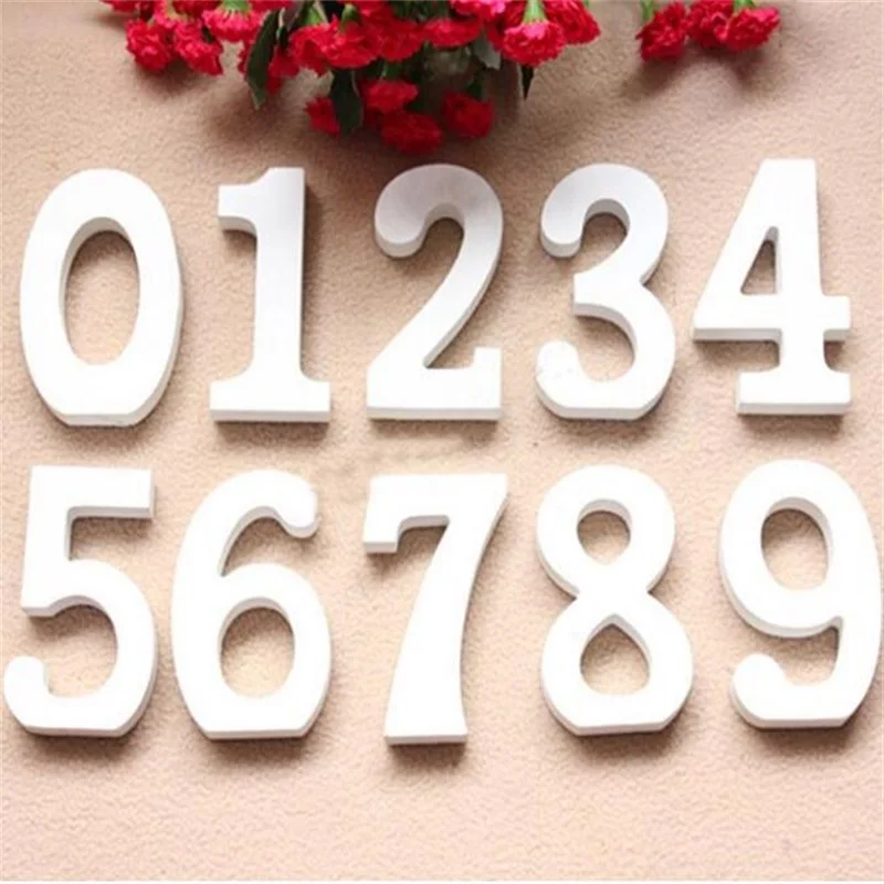 

Wooden Digital Numbers Wall Stickers Free Standing 3D Decorative Wood Number DIY Sticker for Wedding Birthday Party Wall Decals