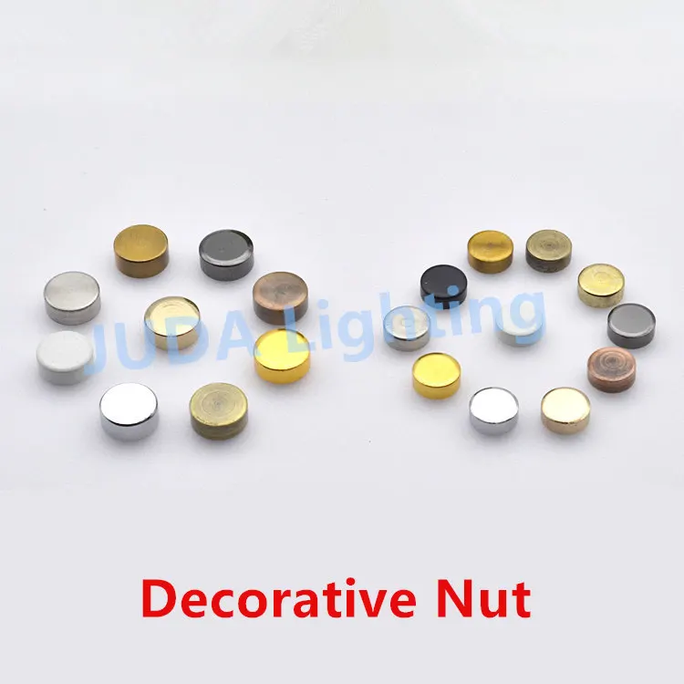 

M4 M10 inner tooth thread decorative nuts flat cap iron nut for lamp base screws chandelier led pendant lights hardware fittings