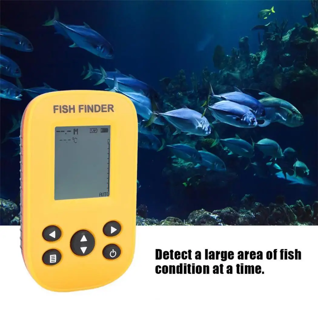 

125KHz Sonar Frequency Wireless Fish Locator Underwater LCD Fishing Finder