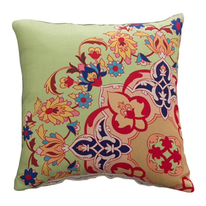 Классическая винтажная подушка в средиземноморском стиле, хлопковые и льняные подушки, наволочка для домашнего использования - Цвет: Arc green