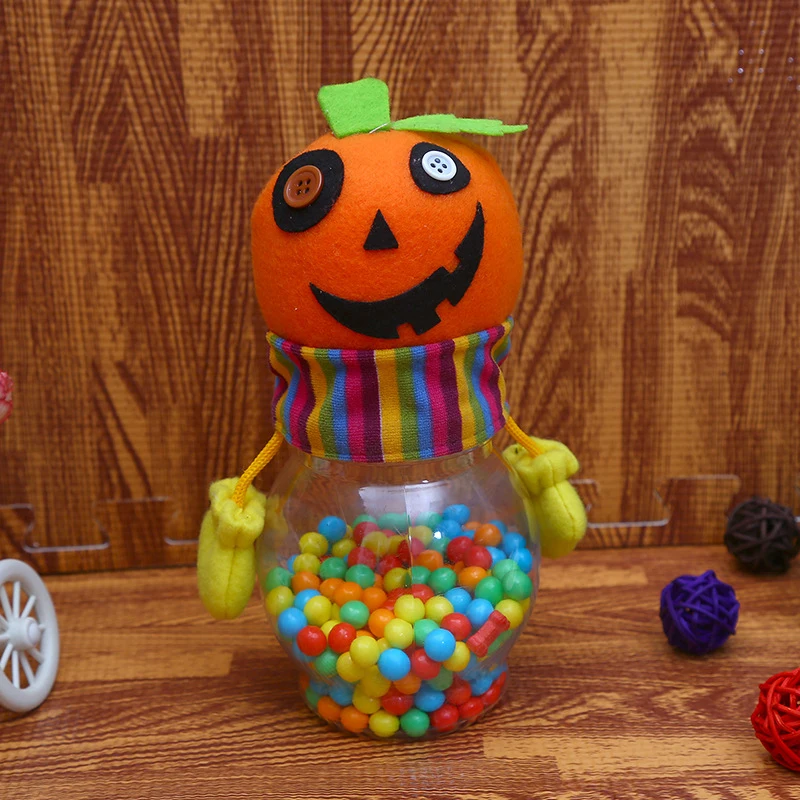 

Halloween Gift Candy Jar Storage Box Halloween Cartoon Pumpkin Ghost Food Cans Biscuit Bin Baby Birthday Party Decor