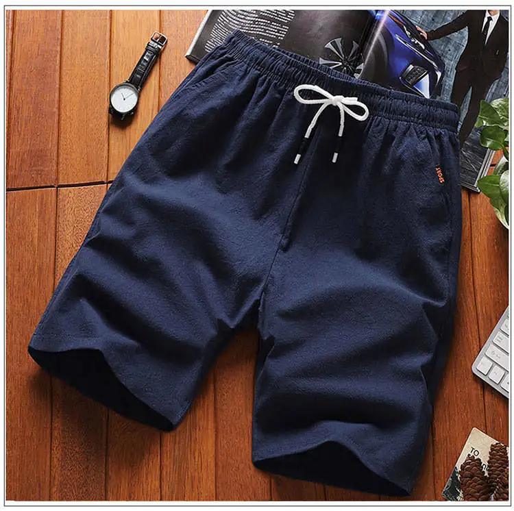 Legible 2022 Summer Mens Casual Shorts Cotton Male Short homme Brand Clothing Solid Men's Shorts 5XL casual shorts
