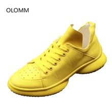 Весна осень желтые туфли мужские повседневные туфли мужские кроссовки крутые уличные мужские туфли мужская обувь