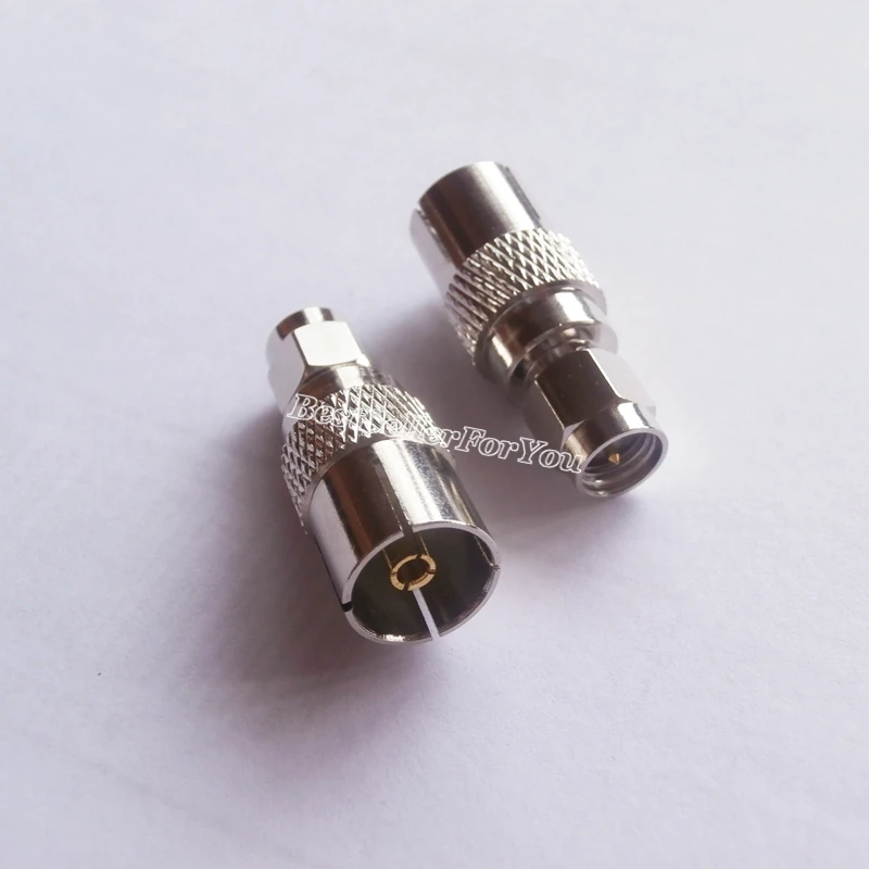 

1Pcs Adapter IEC PAL DVB-T TV Female Buchse Jack To SMA Stecker Plug Male F/M