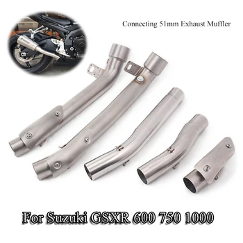 

GSXR600 750 1000 Exhaust muffler Pipe Exhaust Mid Link Connect Pipe Connecting 51mm Muffle Pipe For Suzuki GSR 750 gsxr 600 750