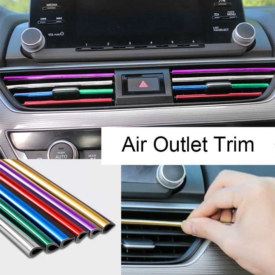 VVVIST 10PCS Car-styling Plating Air Outlet Trim 20cm Interior Moulding Strip Air Vent Grille Switch Car Interior Accessories VVVIST 10PCS Car-styling Plating Air Outlet Trim 20cm Interior Moulding Strip Air Vent Grille Switch Car Interior Accessories