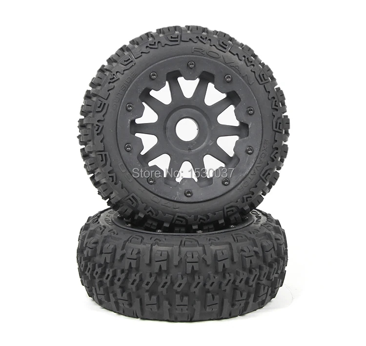 

1/5 rc racing car parts Front knobby wheels X 2 tyre fit HPI/Rovan Baja 5B