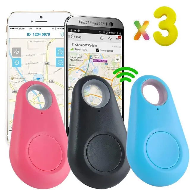 3PCS Key Finder Keychain Gps Fitness Tracker Tag Activity Locator Child