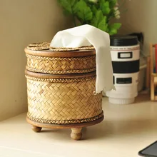 Новая мода коробка ткани бамбуковый креативный ящик для хранения катушка деревянные ящики для тканей