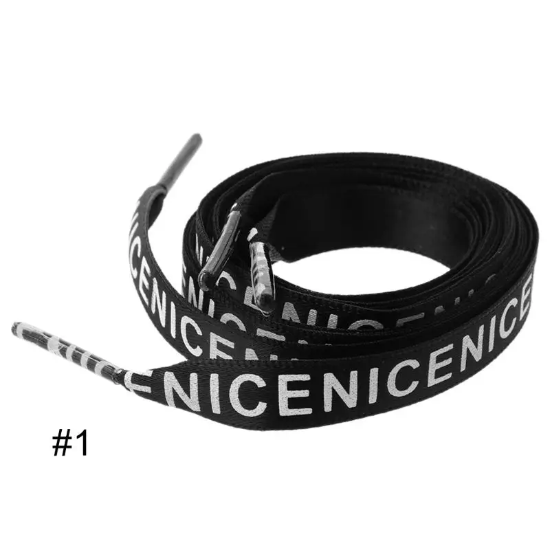 

Running Shoe Strings Decoration 1.4M Fashion Letter Printed Sneaker Sports Shoes Laces Shoelaces Women Men Casual Flat Athletic