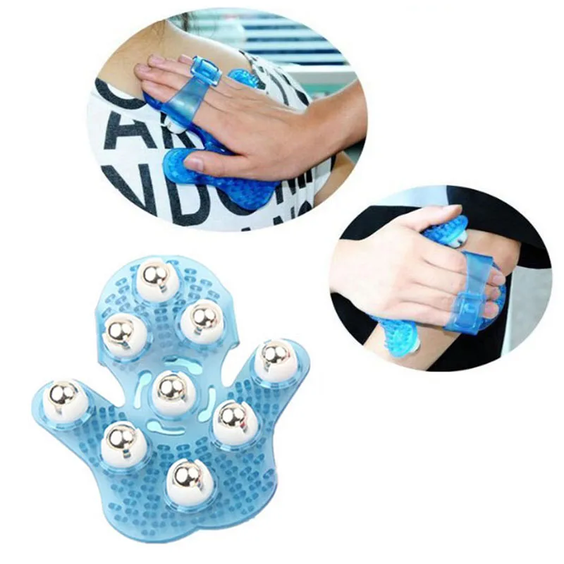 New Hand Glove Metal Rolling Nine Beads 360 Degree body Healthy Care