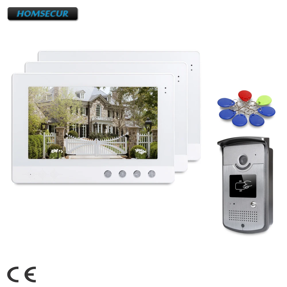 

HOMSECUR 10.1inch Hands-free Video Door Intercom System with Intra-monitor Audio Intercom : XC001+XM101-W