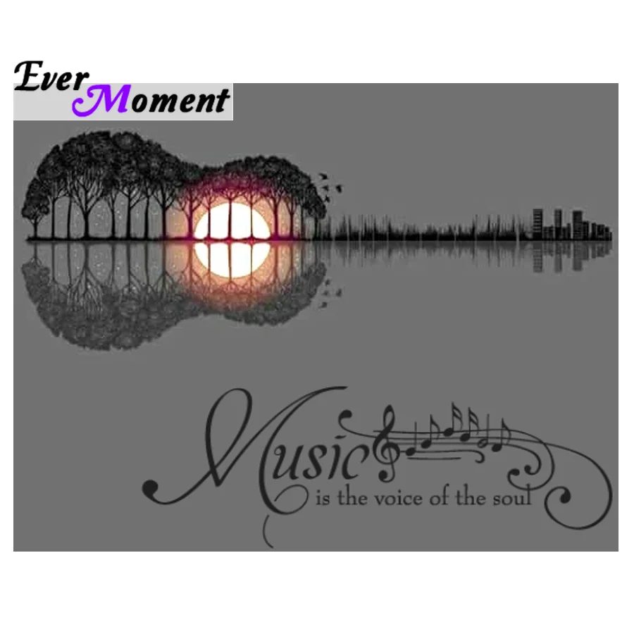 

Ever Moment Music is the Voice of the Soul by Jutta Diamond Painting DIY Cross Stitch Diamond Embroidery Rhinestones ASF928
