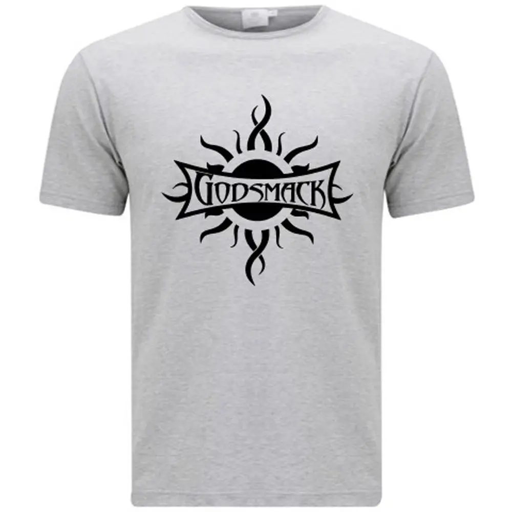 

New Godsmack Metal Rock Band Logo Men's Grey T-Shirt Size S-3XL 2017 Latest Men T Shirt Fashion Short Sleeves 100% Cotton