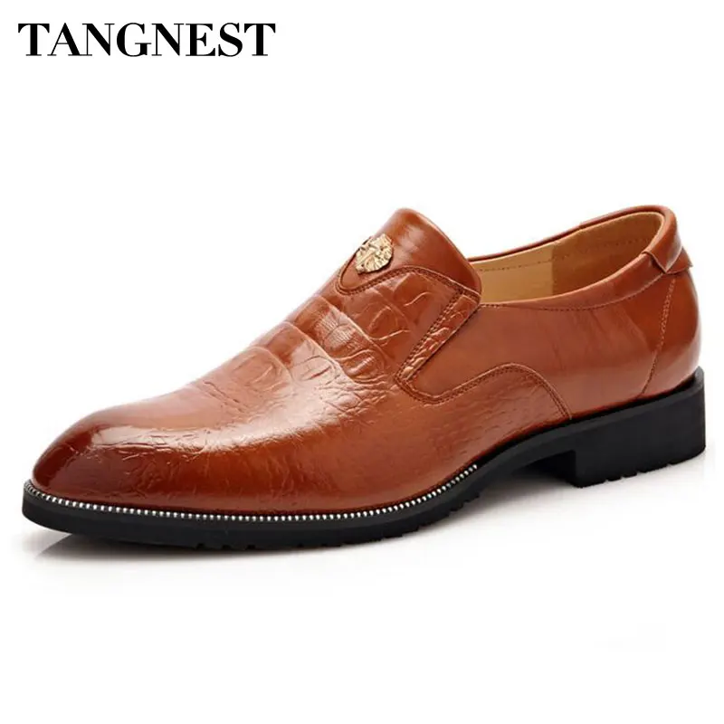 En Oxford light Mocassins Xmp556 Appartements Split De D'affaires Taille Homme 38 Tangnest Robe dark Chaussures Hommes 2018 Nouveaux Luxe ~ Black Brown Cuir 44 on Brown Slip 7azxA