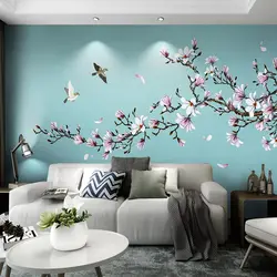 Плакат в китайском стиле обои 3D цветы магнолии птицы фото обои Гостиная Кабинет самоклеющиеся водонепроницаемые настенные Стикеры