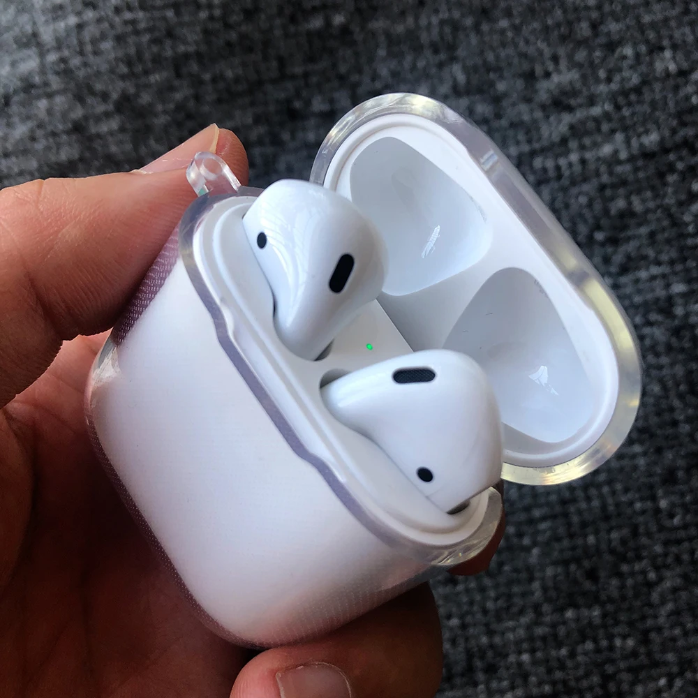 Чехлы для airpods Transparecase прозрачный чехол из ТПУ с текстурой углеродного волокна apple