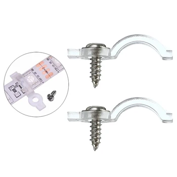 

100Pcs Mounting Bracket 10mm Fixing Clip For 5050 5630 LED Strip Light With Screws Dropshipping