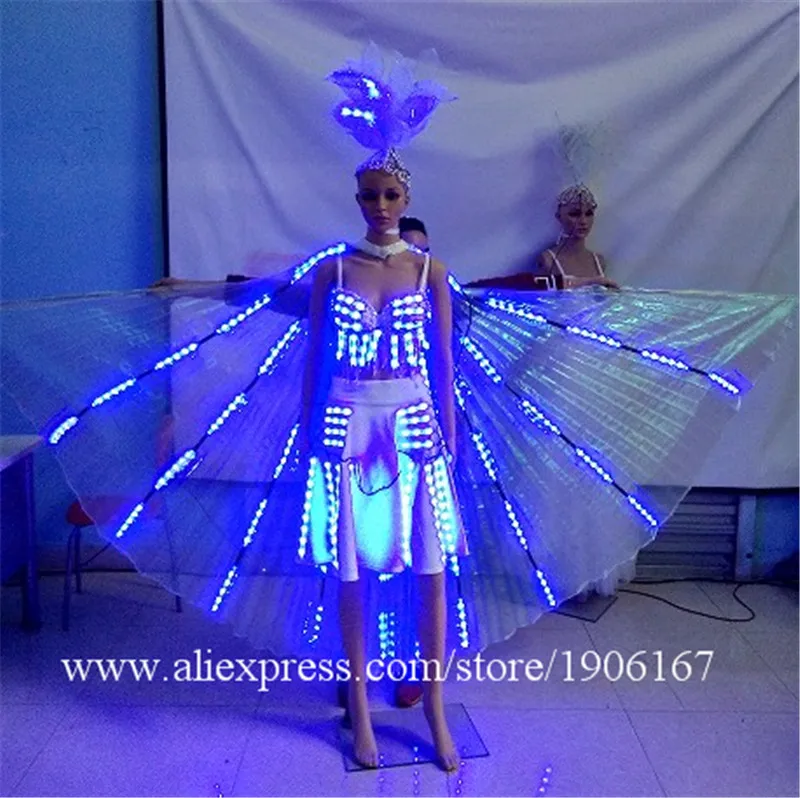 3 Sets Led Light Costume Flashing Luminous Growing Halloween Cloak Party Dress Dancing Wear For Club Party Bar Christmas11