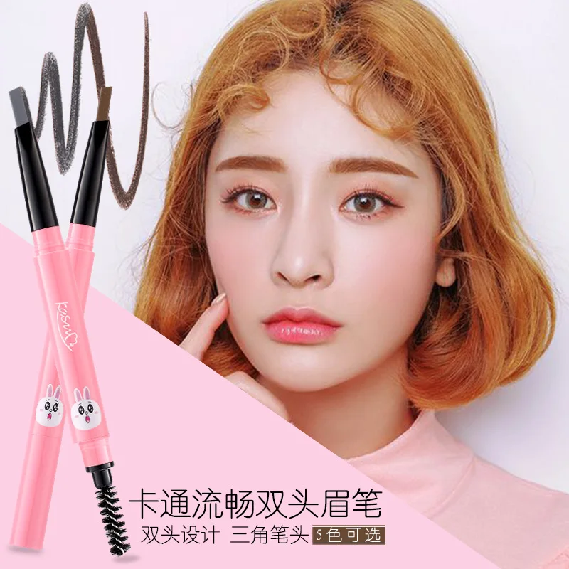 1pcs Casumi beginnersɾyebrow automatic rotation double-headed eyebrow pen waterproof perspiration-proof and non-decolorization | Красота